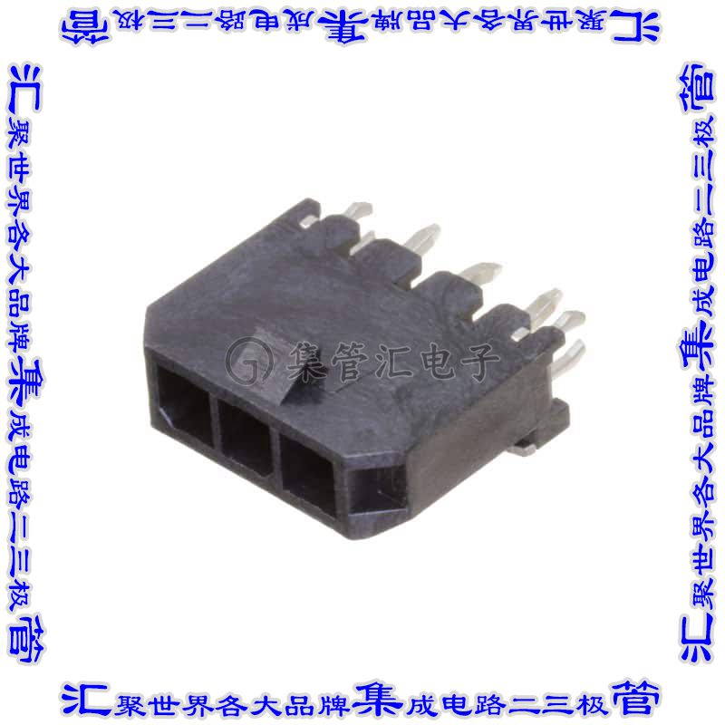 DML-1-03-A-V-T-A-SBL 针座连接器3POS接头3mm公形插针通孔直针锡