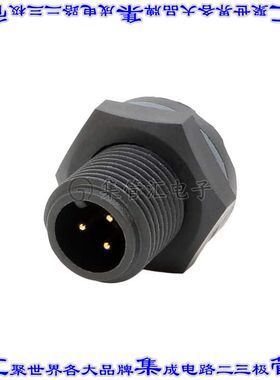 21003515-02 圆形连接器3POS插座公形引脚焊接镀金面板安装通孔