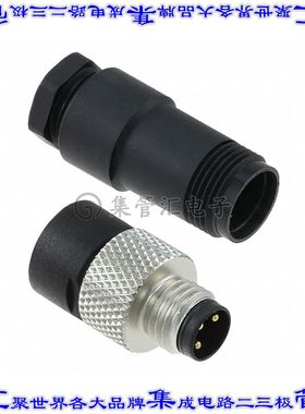 1200910004 圆形连接器3POS插座公形引脚焊接镀金自由悬挂