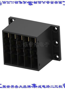 2013285-2 矩形连接器20POS插头5排10.16mm公引脚黑色压接镀金面