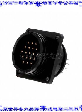 213782-1 圆形连接器19POS插座公形引脚焊接锡面板安装通孔