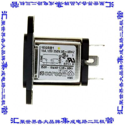 6609987-9 电源接入连接器3POS插座公型片状插脚IEC320-C14面板安