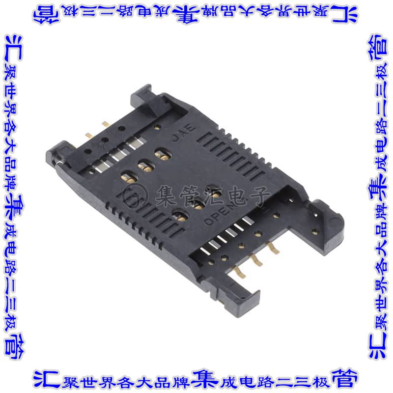 SF7W006S1BR1000 接插件连接器CONN SIM CARD HINGED TYPE R/A