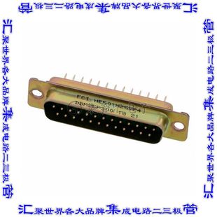DBM25P300 Sub通孔 连接器25POS插头公引脚2排D