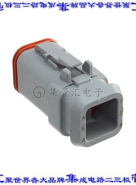 DT06-6S-E008 矩形连接器外壳6POS插头3排母形插口灰色自由悬挂