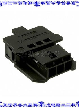 1-968977-9 矩形连接器外壳3POS插头5.5mm公形引脚黑色自由悬挂