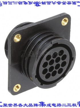 211103-1 圆形连接器14POS插座外壳用于母插口黑色面板安装