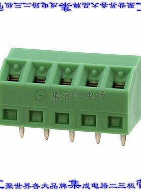 1728310 线对板连接器5POS接线端子3.81mm通孔55角度带板