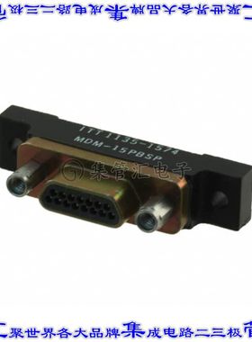 MDM-15PBSP 连接器15POS插头公引脚2排D-TYPE型面板安装通孔