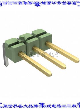 825437-3 针座连接器3POS分离式2.54mm公形插针通孔直角镀金