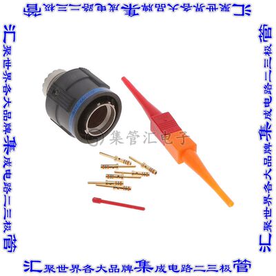 D38999/26MB98PA 圆形连接器6POS插头公引脚压接镀金自由悬挂