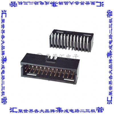 6-102617-0 针座连接器24POS接头2排2.54mm公形插针通孔直角镀金