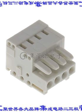 734-104 端子块连接器4POS插头母插口3.5mm灰色自由悬挂