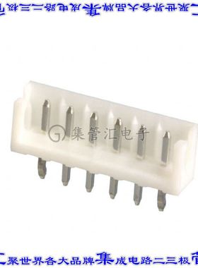 440052-6 针座连接器6POS接头2.5mm公形插针通孔直针锡