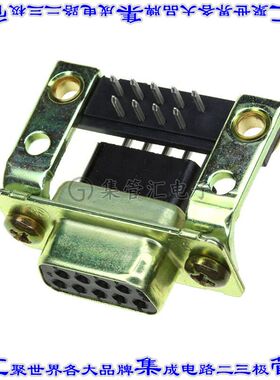 5205866-1 连接器9POS插座母插口2排D-Sub通孔直角