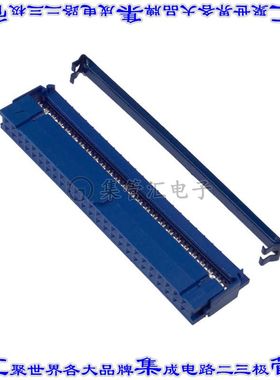 CWR-217-50-0203 矩形连接器50POS插座2排2.54mm母插口蓝色IDC锡