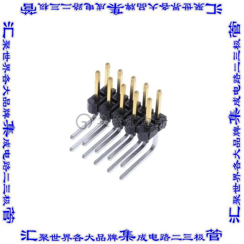 TSW-105-22-S-D-RA 针座连接器10POS接头2排2.54mm公形插针通孔直