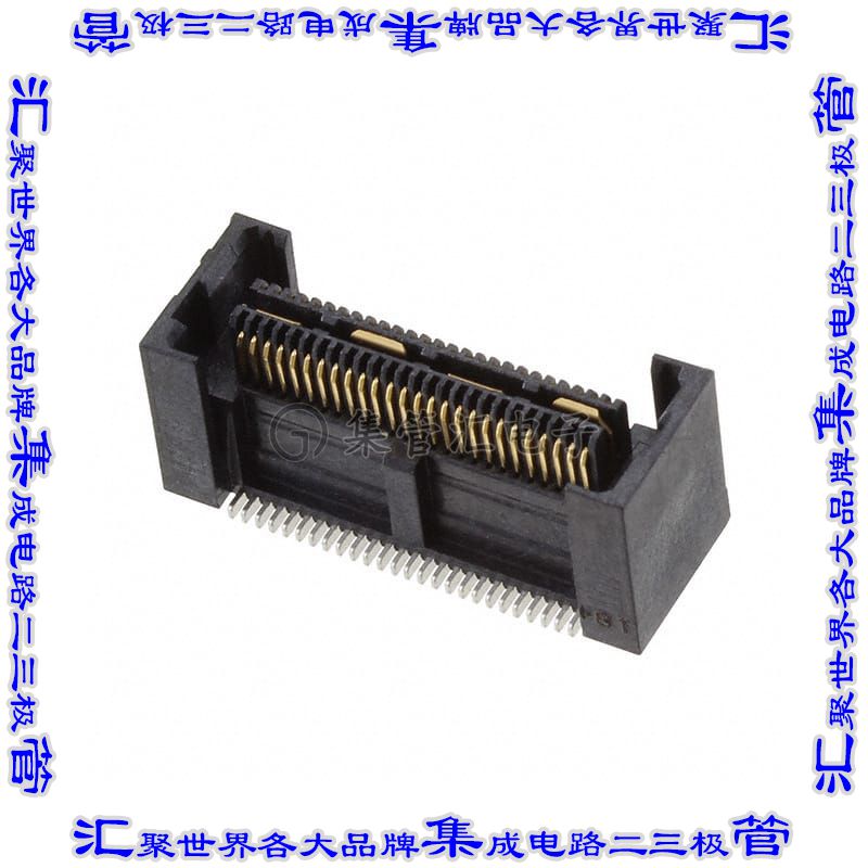 QFS-026-06.25-SL-D-A 板对板连接器52POS插座中央带触点2排0.64m