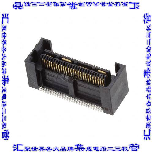 QFS-026-06.25-SL-D-A 板对板连接器52POS插座中央带触点2排0.64m