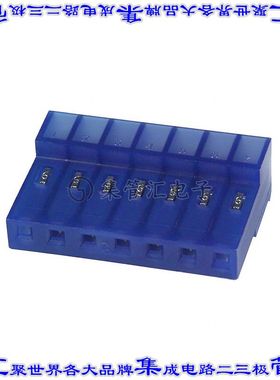 3-640435-7 矩形连接器7POS插座3.96mm母插口蓝色IDC锡自由悬挂