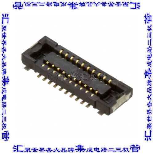 AXE520127A 板对板连接器20POS插口中央触点带2排0.4mm表贴SMD镀