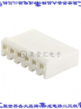 647401-6 矩形连接器外壳6POS插座3.96mm母形插口天然色自由悬挂