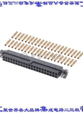 M80-4604205 矩形连接器42POS插座2排2mm母插口黑色压接镀金自由
