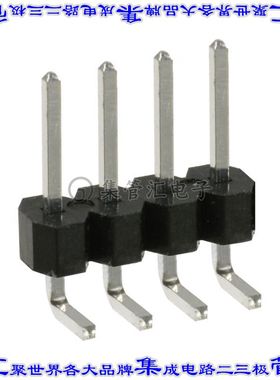 PEC04SBAN 针座连接器4POS分离式2.54mm公形插针通孔直角锡