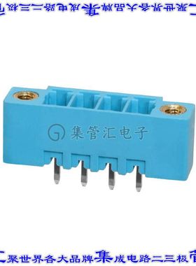 TBP02R2W-381-04BE 端子块连接器4POS接头公引脚带罩3.81mm蓝色垂
