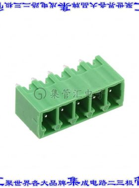 OSTOQ053250 端子块连接器5POS接头公引脚带罩3.81mm垂直焊接