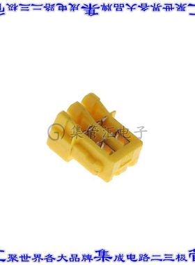 02SUR-36L 矩形连接器2POS插座0.8mm母插口黄色IDC锡自由悬挂