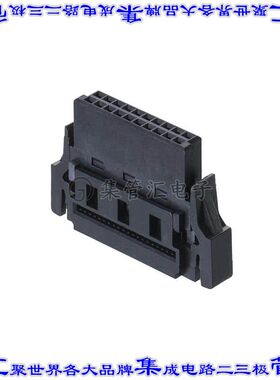 M55-8202042 矩形连接器20POS插座2排1.27mm母插口黑色IDC镀金自
