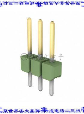 826646-3 针座连接器3POS分离式2.54mm公形插针通孔直针镀金