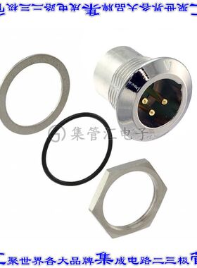 B3MAUH 圆形连接器3POS插座公形引脚焊杯镀金面板安装