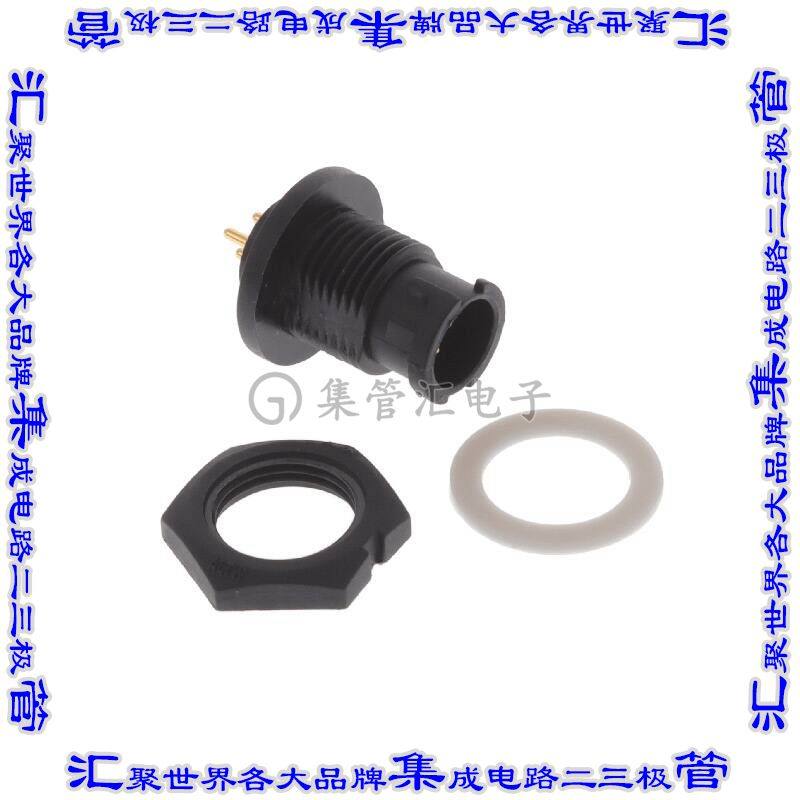 AD-03PMMP-LC7001 圆形连接器3POS插座公形引脚焊接镀金面板安装