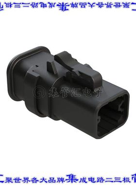 ATP06-4S-SR01BK 矩形连接器外壳4POS插头2排母形插口黑色自由悬