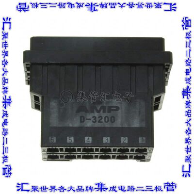 1-179554-6 矩形连接器外壳12POS插头2排5.08mm公形引脚黑色自由