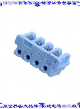 2-173977-4 矩形连接器4POS插座2mm母插口蓝色IDC锡自由悬挂
