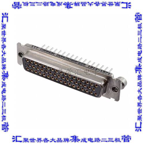 DDMV50SNF225 连接器50POS插座母插口3排D-Sub面板安装通孔