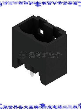 1820170000 端子块连接器2POS接头公引脚带罩5.08mm黑色垂直通孔