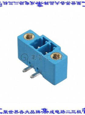TBP02R1W-381-02BE 端子块连接器2POS接头公引脚带罩3.81mm蓝色90