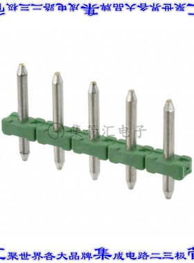 282832-5 端子块连接器5POS接头公引脚无罩5mm绿色垂直通孔