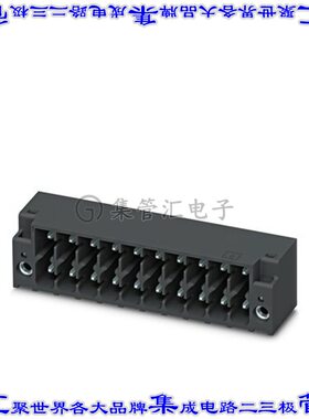 1818504 端子块连接器4POS接头公引脚带罩2排3.5mm黑色90DEG通孔