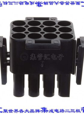 1-480708-9 矩形连接器外壳12POS插头3排黑色自由悬挂