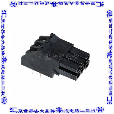 447640602 0447640602针座连接器6POS插座2排3mm母形插口通孔直角