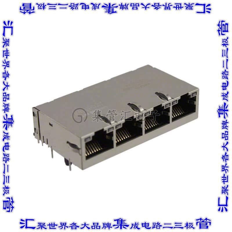 0826-1G4T-23-F 接插件连接器CONN JACK 4PORT 1000 BASE-T PCB