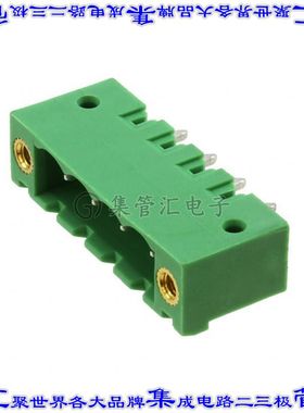 1796348 端子块连接器4POS接头公引脚带罩5.08mm绿色垂直通孔
