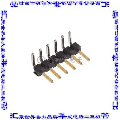 2842110-6 针座连接器6POS分离式2mm公形插针通孔直角镀金
