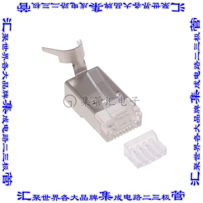 MTP-88-W-S-C8-A 接插件连接器CAT8 PLUG, 8P8C, 30U PLATING, SO