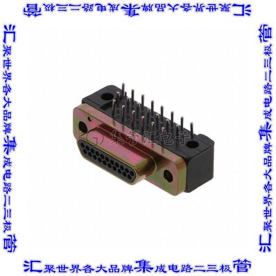 MDM-21PCBR 连接器21POS插头公引脚3排D-TYPE型面板安装通孔直角